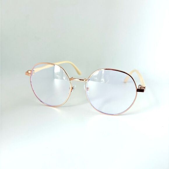 Accessories - Stylish Gold Frame Women's Bluelight Glasses with Violet Hue - NWOT